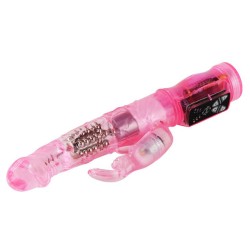 MINI ROTATEUR LAPIN ROSE AVEC SUPERSTIMULATEUR