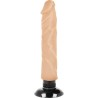GODE VIBRANT RÉALISTE 2-1 NATUREL 20 CM -O- 4 CM