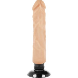 GODE VIBRANT RÉALISTE 2-1 NATUREL 20 CM -O- 4 CM
