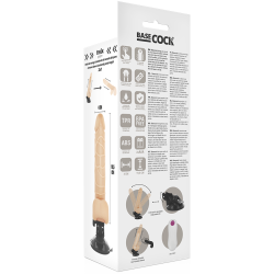 GODE VIBRANT RÉALISTE TÉLÉCOMMANDE NATUREL AVEC TESTICULES19.5 CM -O- 4 CM