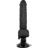 GODE VIBRANT RÉALISTE TÉLÉCOMMANDE NOIR 18.5 CM -O- 4CM