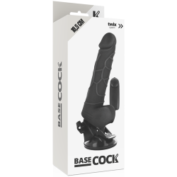 GODE VIBRANT RÉALISTE TÉLÉCOMMANDE NOIR 18.5 CM -O- 4CM
