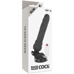 GODE VIBRANT RÉALISTE TÉLÉCOMMANDE NOIR 19.5 CM -O- 4 CM