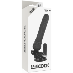 GODE VIBRANT RÉALISTE TÉLÉCOMMANDE NOIR 19.5 CM -O- 4 CM
