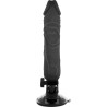 GODE VIBRANT RÉALISTE TÉLÉCOMMANDE NOIR 20 CM -O- 4 CM