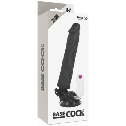GODE VIBRANT RÉALISTE TÉLÉCOMMANDE NOIR 21 CM -O- 4 CM