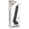 GODE VIBRANT RÉALISTE TÉLÉCOMMANDE NOIR 21 CM -O- 4 CM