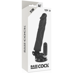 GODE VIBRANT RÉALISTE TÉLÉCOMMANDE NOIR 21 CM -O- 4 CM