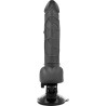 GODE VIBRANT RÉALISTE TÉLÉCOMMANDE NOIR AVEC TESTICULES 19.5 CM -O- 4 CM
