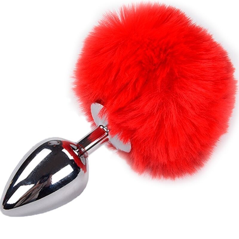 ALIVE - PLUG DE PLAISIR ANAL LISSE MÉTAL FLUFFY ROUGE TAILLE L ALIVE - PLUG DE PLAISIR ANAL LISSE MÉTAL FLUFFY ROUGE TAILLE L