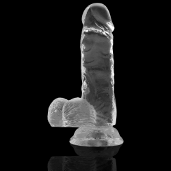 GODE BITE TRANSPARENTE AVEC BOULES 15.5 CM -O- 3.5 CM