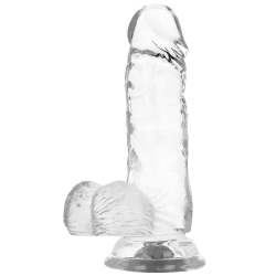 GODE BITE TRANSPARENTE AVEC BOULES 15.5 CM -O- 3.5 CM