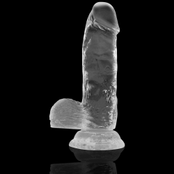 GODE BITE TRANSPARENTE AVEC BOULES 15.5 CM -O- 3.5 CM