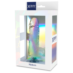 GODE BITE TRANSPARENTE AVEC BOULES 15.5 CM -O- 3.5 CM