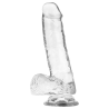 GODE- BITE TRANSPARENTE AVEC BOULES 18.5 CM -O- 3.8 CM