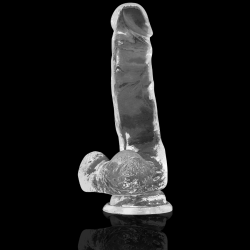 GODE- BITE TRANSPARENTE AVEC BOULES 18.5 CM -O- 3.8 CM