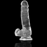 GODE- BITE TRANSPARENTE AVEC BOULES 18.5 CM -O- 3.8 CM