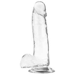 GODE BITE TRANSPARENTE AVEC BOULES 20 CM -O- 4.5 CM