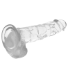 GODE BITE TRANSPARENTE AVEC BOULES 22 CM -O- 4.6 CM