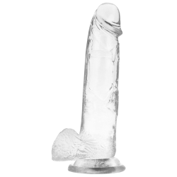 GODE BITE TRANSPARENTE AVEC BOULES 22 CM -O- 4.6 CM