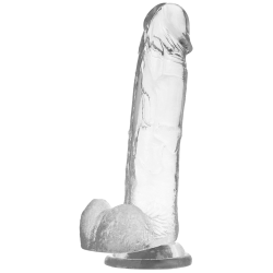 GODE BITE TRANSPARENTE AVEC BOULES 22 CM -O- 4.6 CM