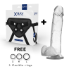 HARNAIS + GODE BITE AVEC BOULES 22 CM -O- 4.6 CM