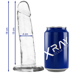 HARNAIS + GODE BITE TRANSPARENT 18 CM -O- 4 CM