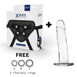 HARNAIS + GODE BITE TRANSPARENT 18 CM -O- 4 CM