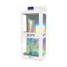 HARNAIS + GODE BITE TRANSPARENT AVEC BILLES 18.5 CM -O- 3.8 CM