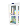 HARNAIS + GODE BITE TRANSPARENT AVEC BILLES 20 CM -O- 4.5 CM