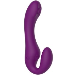 VIBRATEUR SANS STRAPLESS 2 EN 1 AVEC TÉLÉCOMMANDE VIOLET
