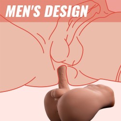 BERTLETT DILDO ASS GODE RÉALISTE ET MASTURBATEUR ANUS POSITION FRONTALE AVEC POUSSÉE 18 CM