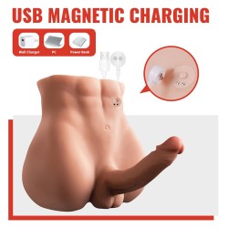 BERTLETT DILDO ASS GODE RÉALISTE ET MASTURBATEUR ANUS POSITION FRONTALE AVEC POUSSÉE 18 CM