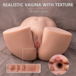 XISE - ETHEL MASTURBATEUR VAGIN RÉALISTE À POUSSÉE AVEC VIBRATIONS MULTI-POSITIONS