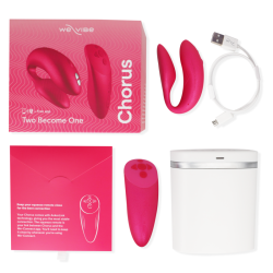 VIBRATEUR CHORUS POUR COUPLES AVEC COMMANDE DE SQUEEZE ROSE