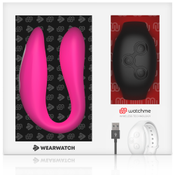 VIBRATEUR DOUBLE TECHNOLOGIE WATCHME FUCHSIA/AZABACHE