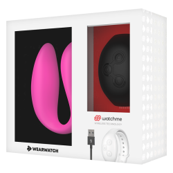 VIBRATEUR DOUBLE TECHNOLOGIE WATCHME FUCHSIA/AZABACHE