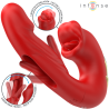 NATHY DOUBLE VIBRATEUR AVEC BOUCHE STIMULANTE MULTIFONCTION ROUGE