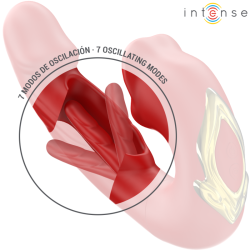 NATHY DOUBLE VIBRATEUR AVEC BOUCHE STIMULANTE MULTIFONCTION ROUGE