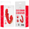 NATHY DOUBLE VIBRATEUR AVEC BOUCHE STIMULANTE MULTIFONCTION ROUGE