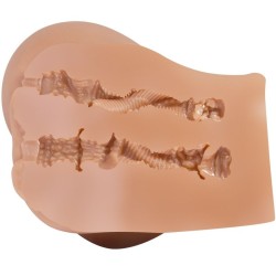 VIBRATEUR EMILIA ASS AVEC VAGIN RÉALISTE ET CHAIR D'ANUS TÉLÉCOMMANDE