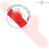 STIMULATEUR DE CLITORIS MULTIFONCTION KATY 4 TÊTES INTERCHANGEABLES ROUGE