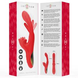 JESSICA VIBRATEUR MULTIFONCTION STIMULATION CLITORIS 24,8 CM ROUGE
