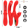 JESSICA VIBRATEUR MULTIFONCTION STIMULATION CLITORIS 24,8 CM ROUGE