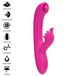 CHRISTINA VIBRATEUR LAPIN MULTIFONCTION 22,5 CM ROSE