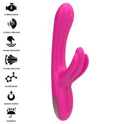 BRITNEY VIBRATEUR LAPIN MULTIFONCTION 23 CM ROSE