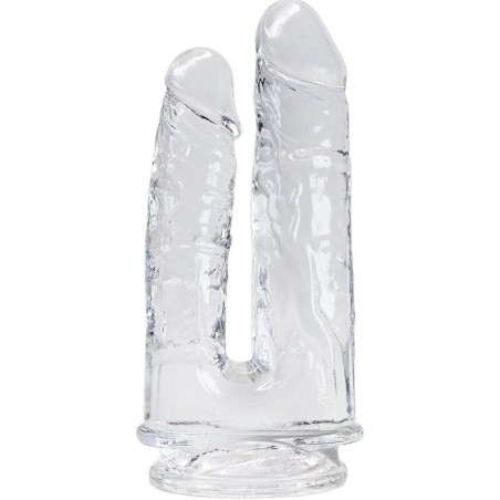IMPERIUM DOUBLE PÉNIS RÉALISTE TRANSPARENT 12/14 CM