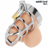 CAGE À PÉNIS EN MÉTAL AVEC VERROU ARGENT