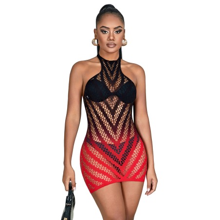 Robe en résille dos nu