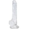 PÉNIS RÉALISTE LUSTY TRANSPARENT 18 CM